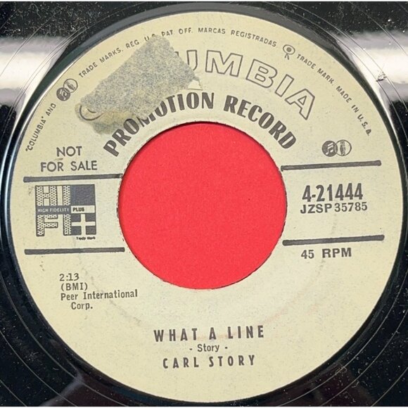 Rockabillly 45 Carl Story What a Line / You've Been Tom Cattin 50s Hillbilly Bop - Picture 1 of 6